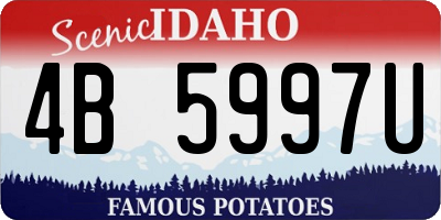ID license plate 4B5997U