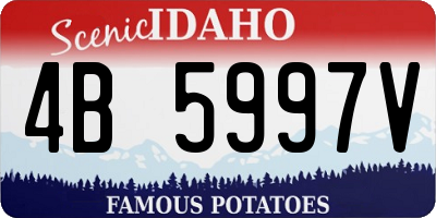ID license plate 4B5997V