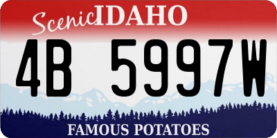 ID license plate 4B5997W