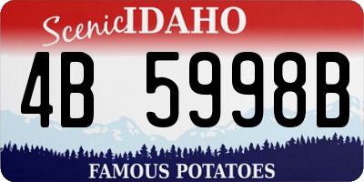 ID license plate 4B5998B