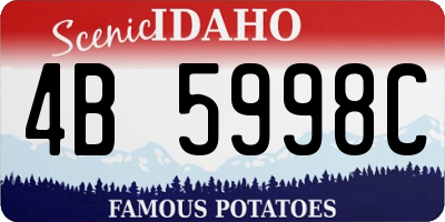 ID license plate 4B5998C