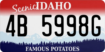ID license plate 4B5998G