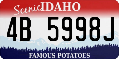 ID license plate 4B5998J