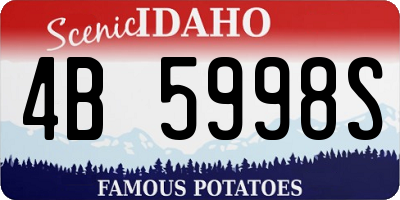 ID license plate 4B5998S