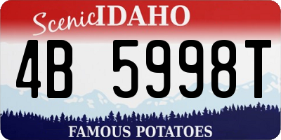 ID license plate 4B5998T