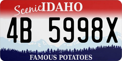 ID license plate 4B5998X