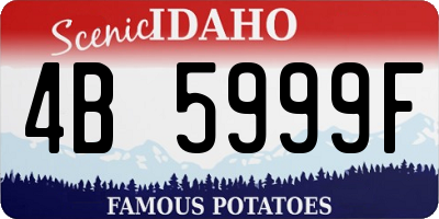 ID license plate 4B5999F