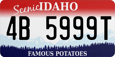 ID license plate 4B5999T