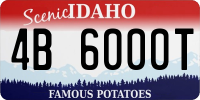 ID license plate 4B6000T