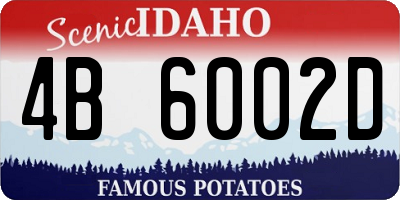 ID license plate 4B6002D
