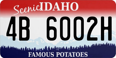 ID license plate 4B6002H