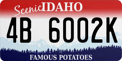 ID license plate 4B6002K
