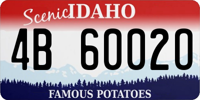 ID license plate 4B6002O