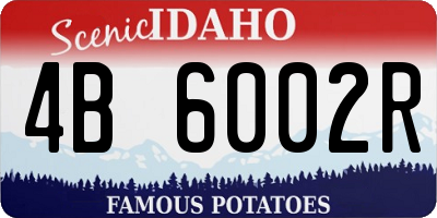 ID license plate 4B6002R