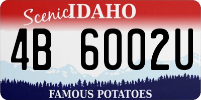 ID license plate 4B6002U