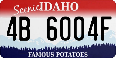 ID license plate 4B6004F