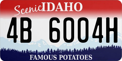 ID license plate 4B6004H
