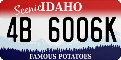 ID license plate 4B6006K