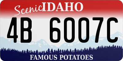 ID license plate 4B6007C
