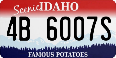 ID license plate 4B6007S