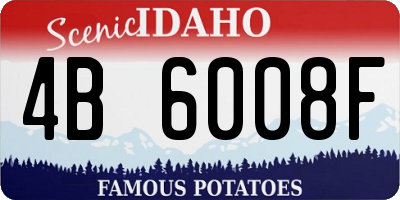 ID license plate 4B6008F