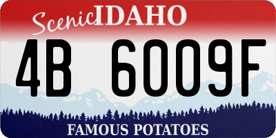 ID license plate 4B6009F