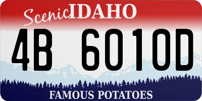 ID license plate 4B6010D