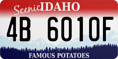 ID license plate 4B6010F