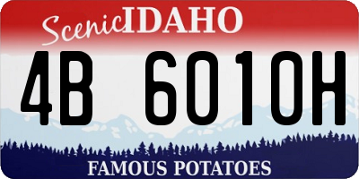 ID license plate 4B6010H