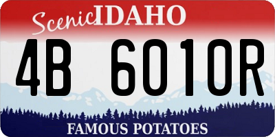 ID license plate 4B6010R