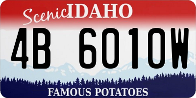 ID license plate 4B6010W