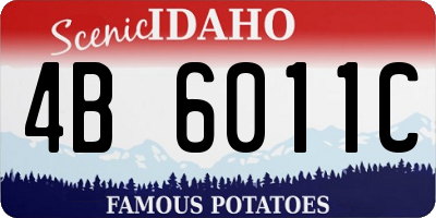 ID license plate 4B6011C