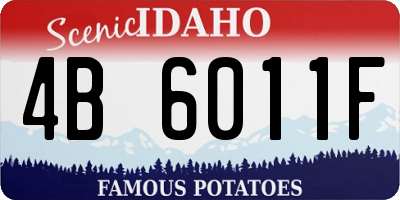 ID license plate 4B6011F