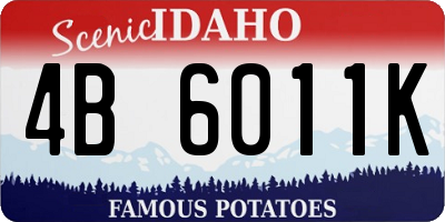 ID license plate 4B6011K