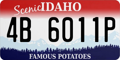 ID license plate 4B6011P