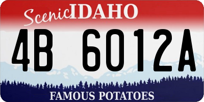 ID license plate 4B6012A