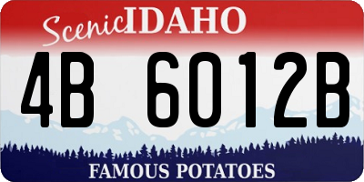 ID license plate 4B6012B