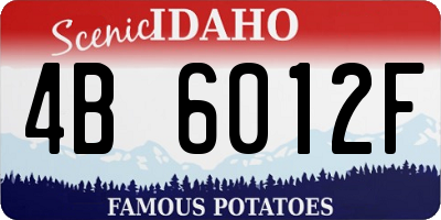 ID license plate 4B6012F