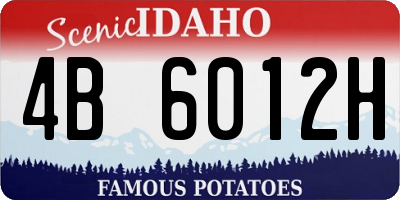 ID license plate 4B6012H