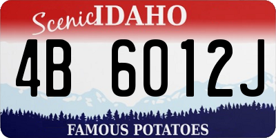 ID license plate 4B6012J