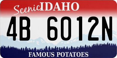 ID license plate 4B6012N