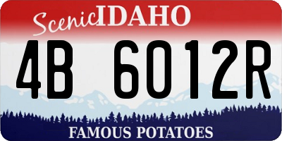 ID license plate 4B6012R