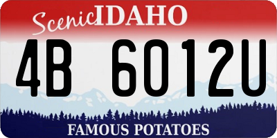 ID license plate 4B6012U
