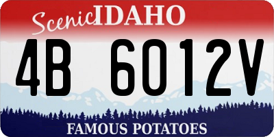ID license plate 4B6012V