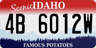 ID license plate 4B6012W