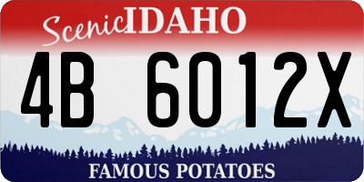 ID license plate 4B6012X