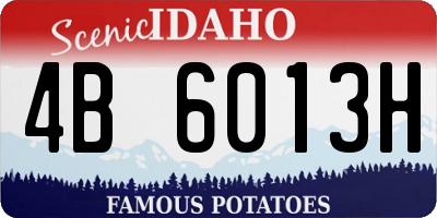 ID license plate 4B6013H