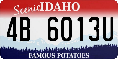 ID license plate 4B6013U