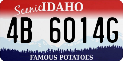 ID license plate 4B6014G