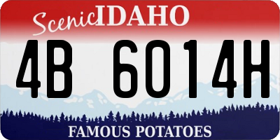 ID license plate 4B6014H